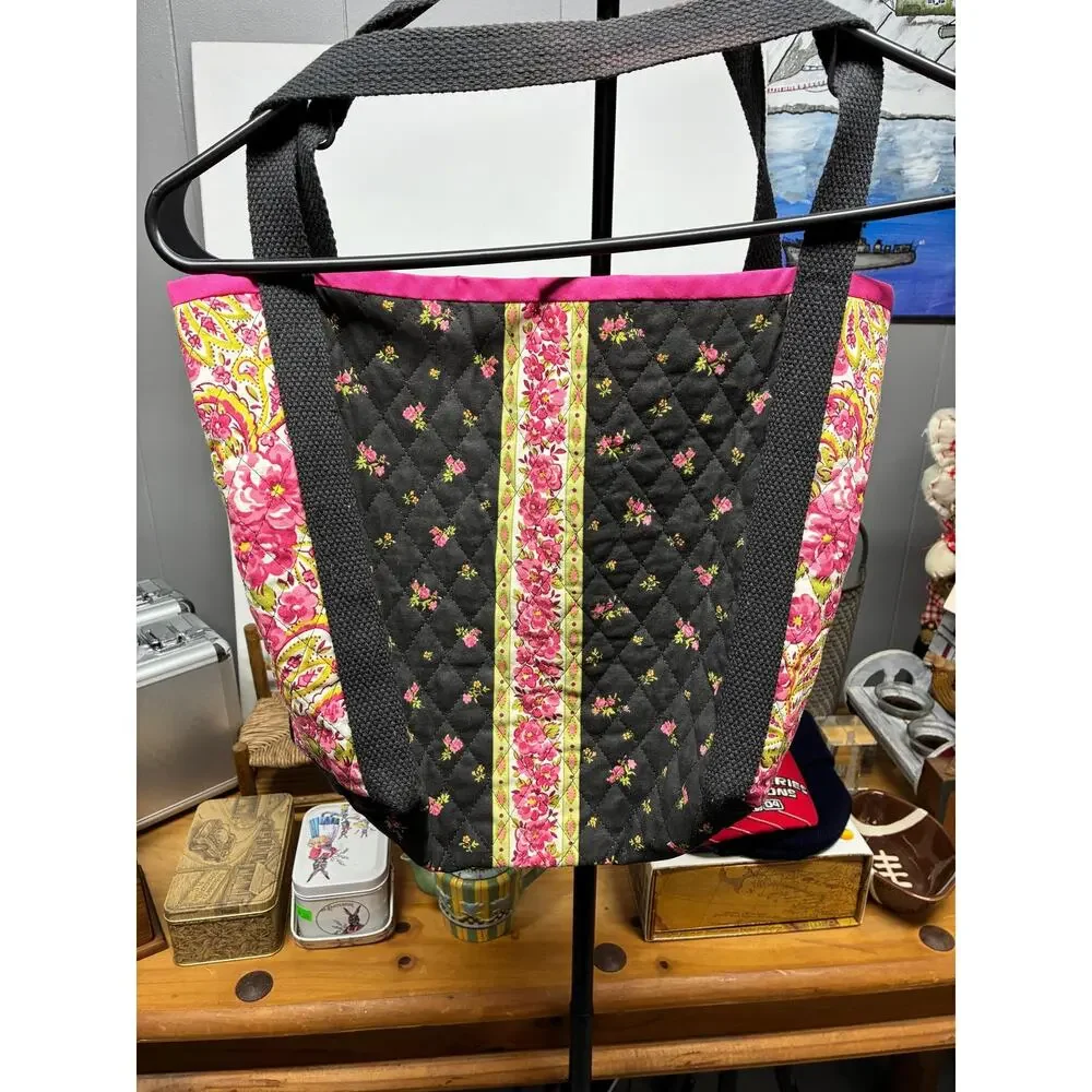 Handcrafted Quilted Tote Bag | Floral Patchwork Purse 10